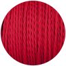 Ledsone Tekstilkabel 2-Leder Lampekabel Tekstilkabel 0,75 Mm², Rund, Rød