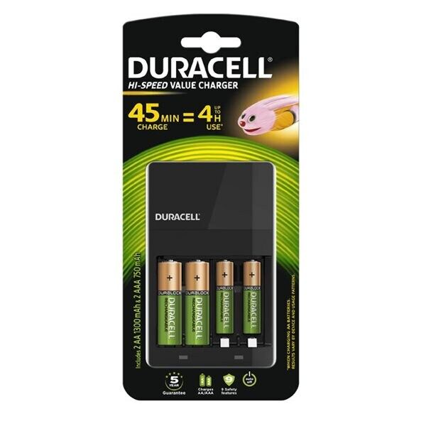 24hshop Duracell Hi-Speed Batterilader AA/AAA