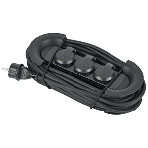 Prolongador 5 Metros Alargador de Enchufe plano 2 polos 2x1mm Cable NEGRO