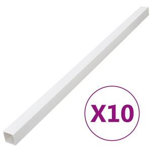 vidaXL Canaletas para cables PVC 40x40 mm 10 m