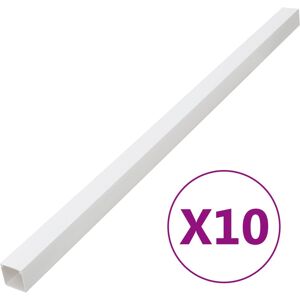 vidaXL Canaletas para cables PVC 60x40 mm 10 m