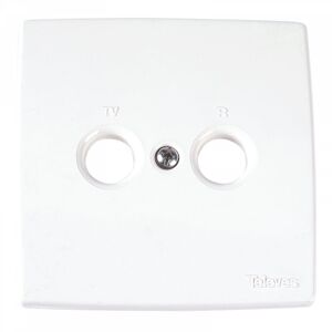 Televes Embellecedor Blanco 2 Conectores: Tv-R -  5441
