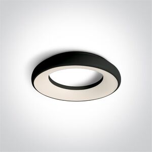 One Light Plafon Led Techo  67402/b/w Negro 25w 3000k Ip40