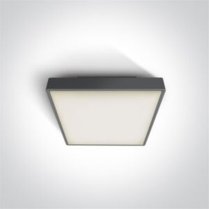 One Light Plafon Led Superficie  67282n/an/w Antracita 16w 3000k Ip65