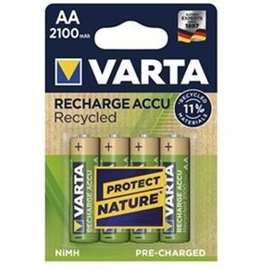 Silver Sanz Pila Recargable Lr06 Aa 2100mah Varta Blister 4 Pilas Recycled