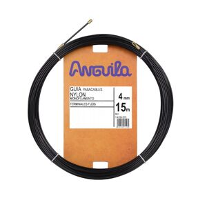 Anguila Guia Pasacables  14104015 4mm 15m Nylon Terminales Fijos Negro