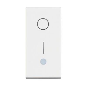 Bticino Interruptor Bipolar Estrecho Iluminable  Rw4002l Classia 1 Modulo Blanco