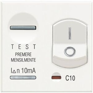 Bticino Interruptor Magnetotérmico/diferencial 10a 2 Módulos  Axolute Hd4305a10 Blanco