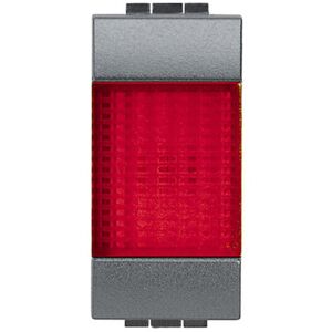 Bticino Portalámpara Con Difusor Rojo 1 Módulo  Livinglight L4371r Antracita