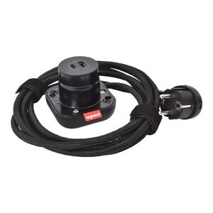 Legrand Cargador Usb A+c  Incara Electr´on 15w 2.5m Cable 654920 Negro