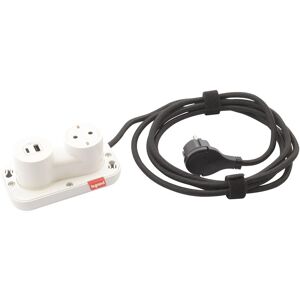 Legrand Toma Doble Empotrar 2p+t Y Usb A+c  Incara Electr´on 2.5m Cable 654908 Blanco