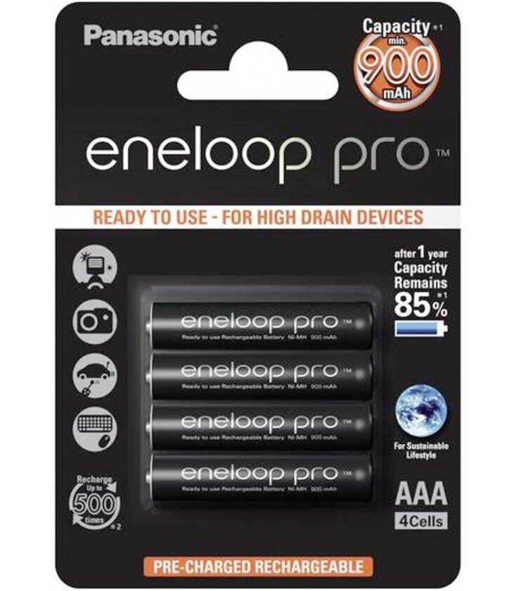 Panasonic Eneloop Pro 4 Lr3 (aaa) 900mah Baterias Precargadas