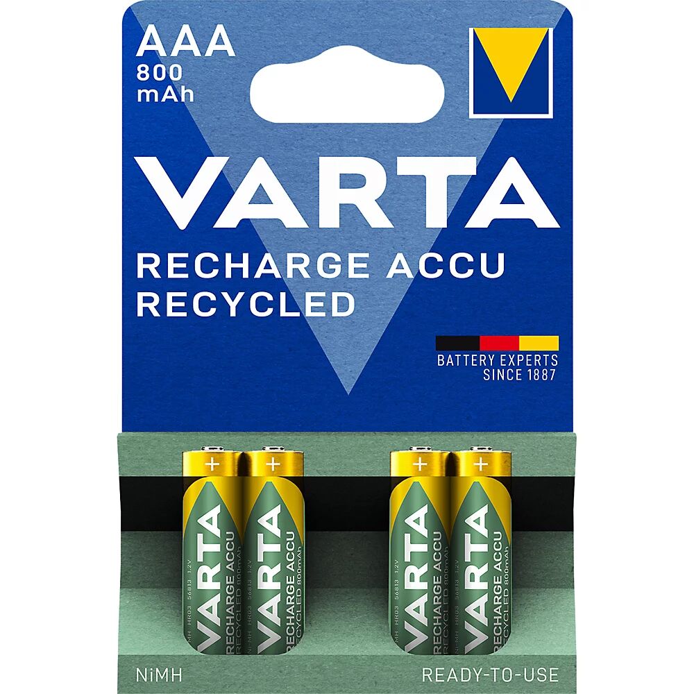 Varta Batería recargable, AAA, 800 mAh, UE 4 unid., a partir de 10 UE