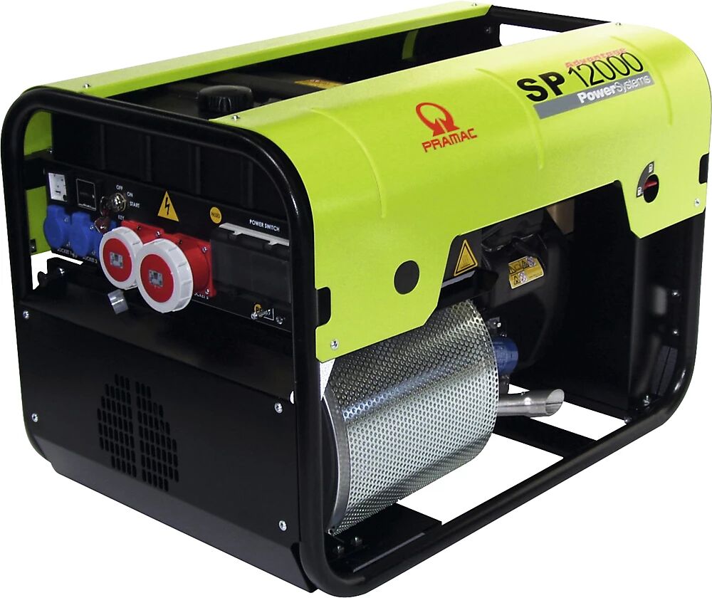 Pramac Generador eléctrico serie SP, gasolina 400 / 230 V, SP 12000 - potencia 6,8 kVA (230 V) / 11,8 kVA (400 V), 6,1 / 9,4 kW