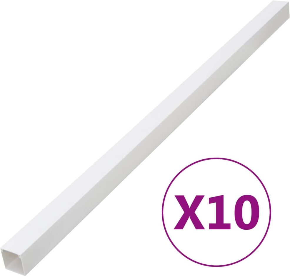 vidaXL Canaletas para cables PVC 100x60 mm 10 m