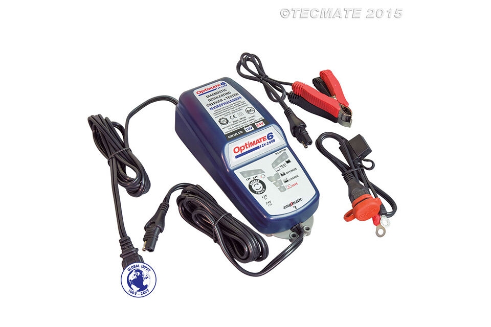 OPTIMATE 6 (TM194) 12V/24V, 5A/2.5A, cargador de 8 etapas -