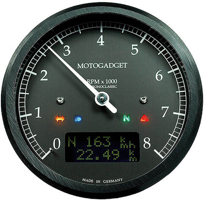 motogadget Chronoclassic rev contador DarkEdition -8.000 rpm - Negro