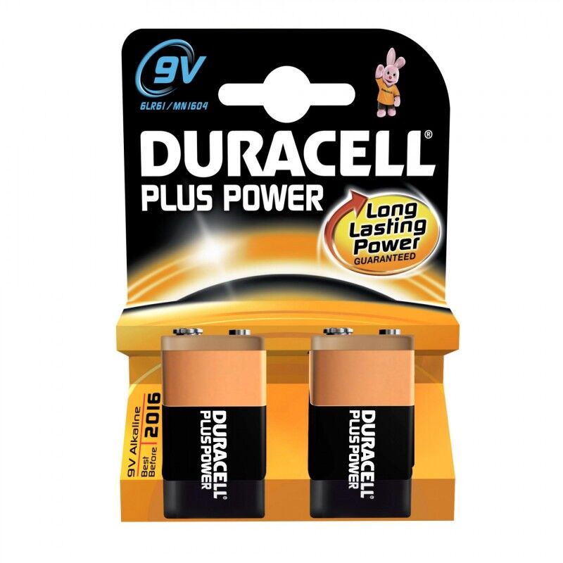 Duracell 9V Plus Power 2 kpl Patterit