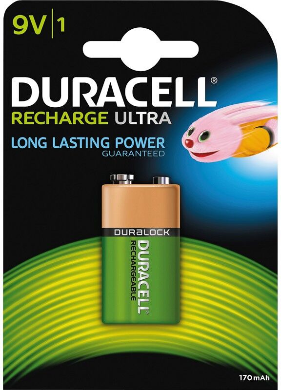 Duracell Recharge Ultra 9V 1 kpl Patterit