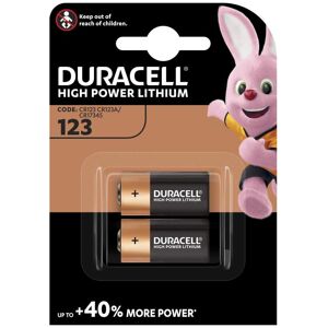 2 Piles CR123 Duracell Lithium 3V