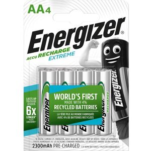 4 Piles Rechargeables AA / HR6 2300mAh Energizer Extreme - Publicité