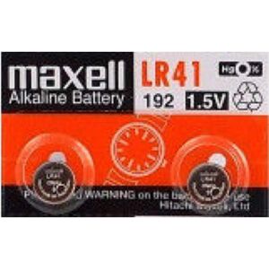 2 Piles LR41 / 192 / 392 / 384 Maxell Alcaline 1,5V - Publicité