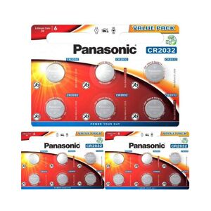 Panasonic 18 Piles CR2032 Panasonic Bouton Lithium 3V