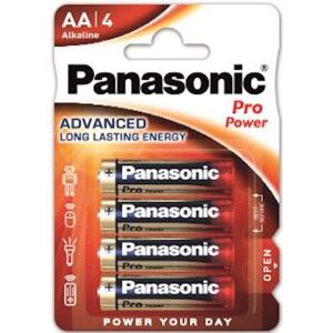 4 Piles Alcalines AA / LR6 Panasonic Pro Power - Publicité