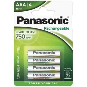 Panasonic 4 Piles Rechargeables AAA / HR03 750mAh Panasonic