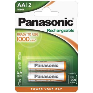 2 Piles Rechargeables AA HR6 1000mAh Panasonic for DECT
