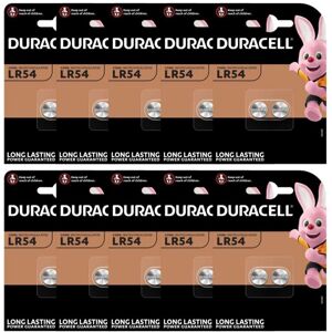 Duracell 20 Piles LR54 / LR1130 / 189 / V10GA Duracell Alcaline 1,5V