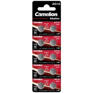 10 Piles AG10 / LR54 / LR1130 / 189 Camelion Alcaline 1,5V - Publicité