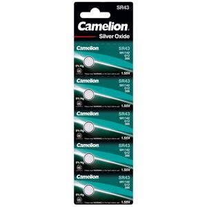 Camelion DESTOCKAGE ! 5 Piles Montre SR43 / SR1142 / G12 / 386 Camelion