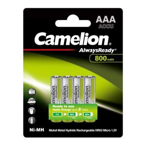 Camelion 4 Piles Rechargeables AAA / HR03 800mAh Camelion Always Ready