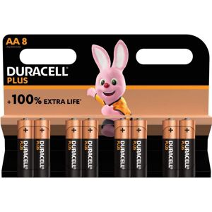 Duracell 8 Piles Alcalines AA / LR6 Duracell Plus
