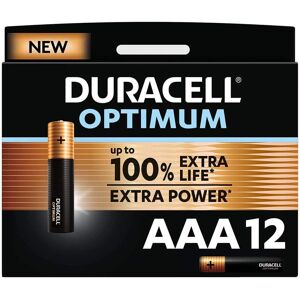 Duracell 12 Piles Alcalines AAA / LR03 Duracell Optimum