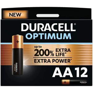 Duracell 12 Piles Alcalines AA / LR6 Duracell Optimum