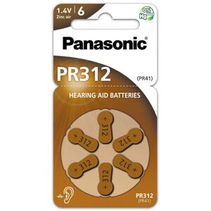 6 Piles Auditives PR312 PR41 Panasonic Hearing Aid