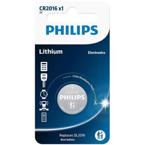 Pile CR2016 DL2016 Philips Bouton Lithium 3V