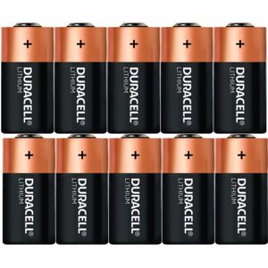 10 Piles CR123 DL123A Duracell Lithium 3V Bulk