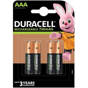 Duracell 4 Piles Rechargeables AAA / HR03 750mAh Duracell