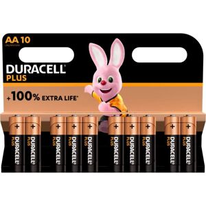 10 Piles Alcalines AA / LR6 Duracell Plus - Publicité