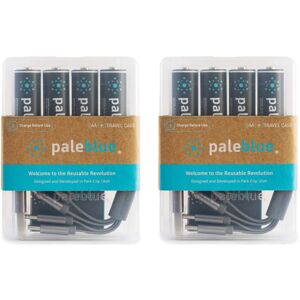 PaleBlue 8 Piles Rechargeables USB-C AA / HR6 1700mAh PaleBlue Lithium Ion 1.5V