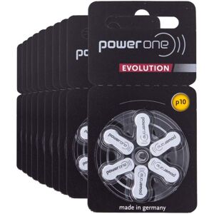 60 Piles Auditives p10 Power One Evolution Zinc-Air