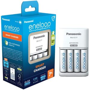 Panasonic Chargeur Panasonic Eneloop Smart Charger BQ-CC17 avec 4 piles AA 2000mAh