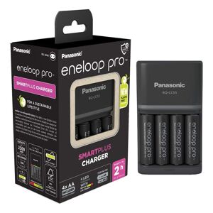 Panasonic Chargeur Panasonic Eneloop Pro SmartPlus Charger BQ-CC55 avec 4 piles AA 2500mAh