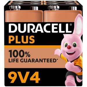 4 Piles Alcalines 9V / 6LR61 Duracell Plus - Publicité