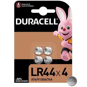 4 Piles LR44 / A76 / V13GA Duracell Alcaline 1,5V - Publicité