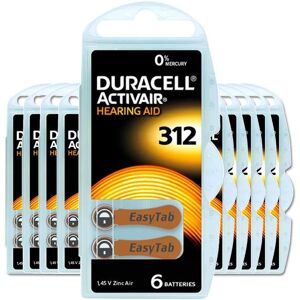 60 Piles Auditives 312 PR41 Duracell Hearing Aid Activair