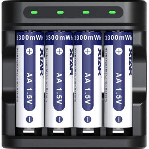 Chargeur de Piles Xtar L4 Avec 4 Piles Lithium AA 1,5V 3300mWh - Publicité